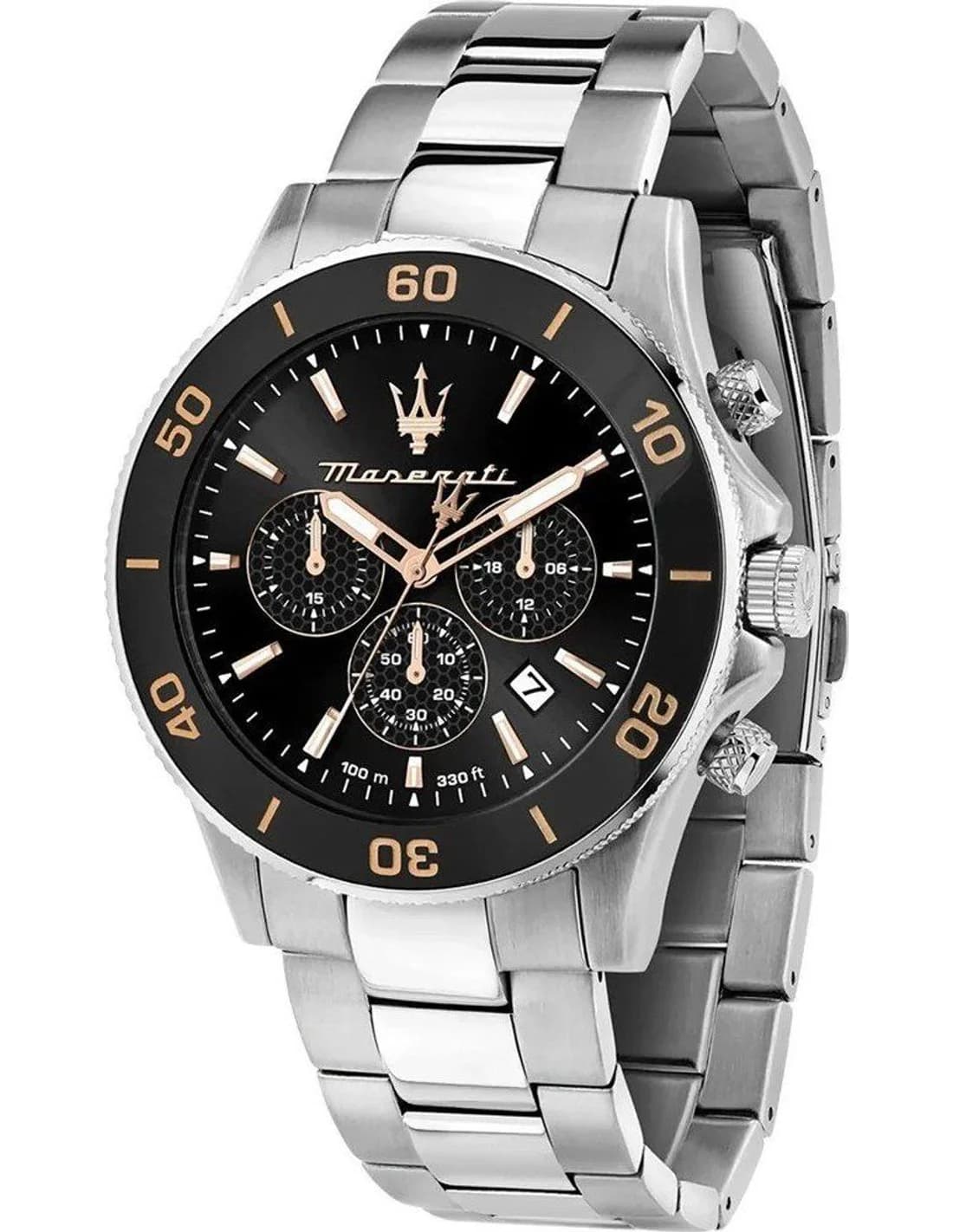 Montre Maserati R8873600003 homme cadran noir bracelet acier