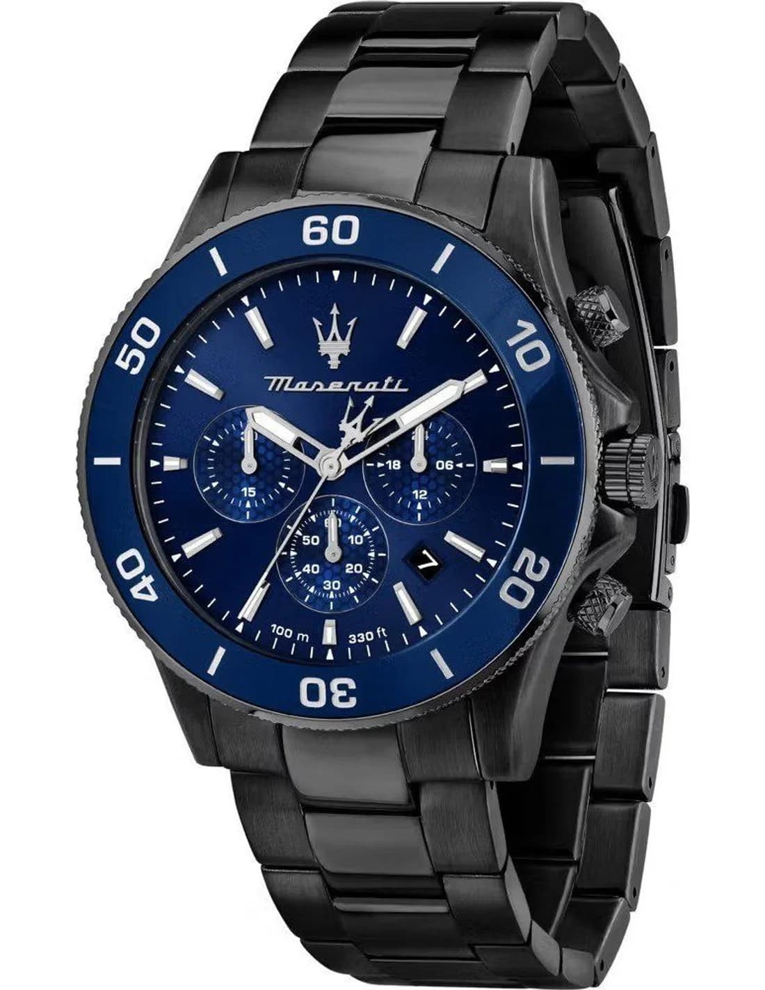 Montre Maserati R8873600005 homme cadran bleu bracelet acier