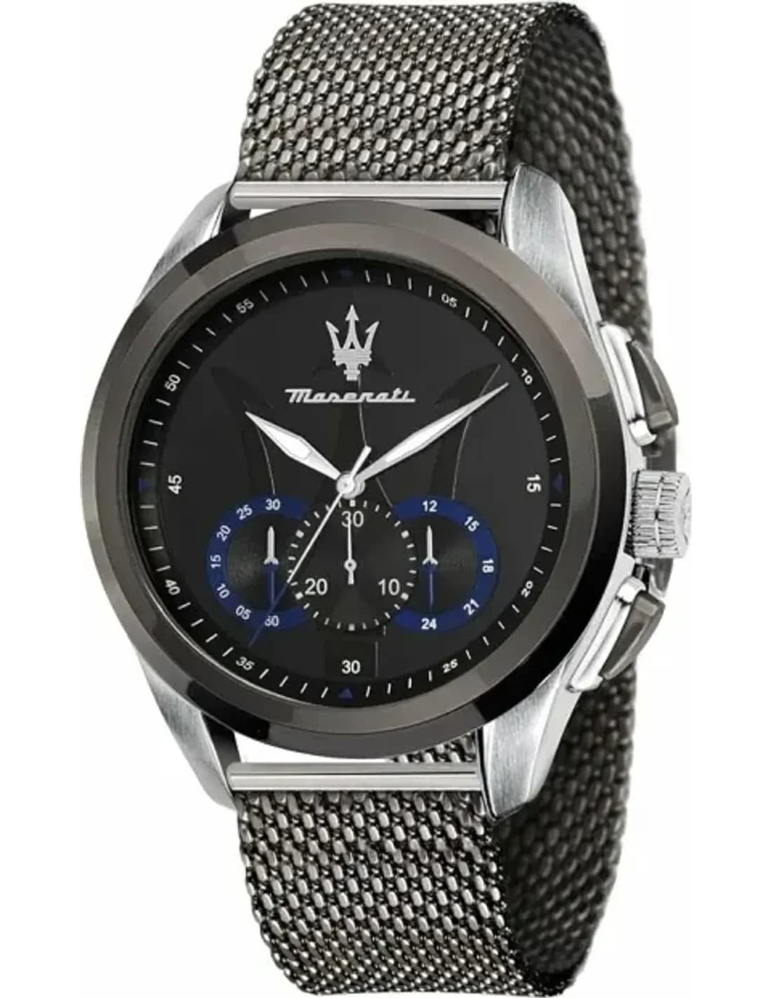 Montre Homme Maserati Traguardo R8873612006 Gunmétal bracelet en maille milanaise