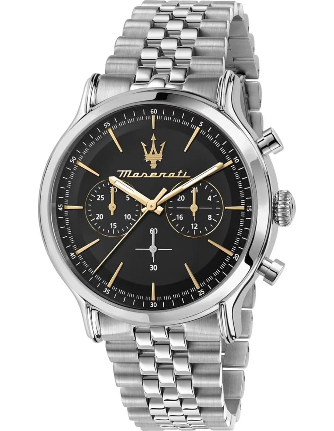 Montre Maserati Epoca R8873618017 homme argentée, acier inoxydable 42mm, quartz 10 ATM