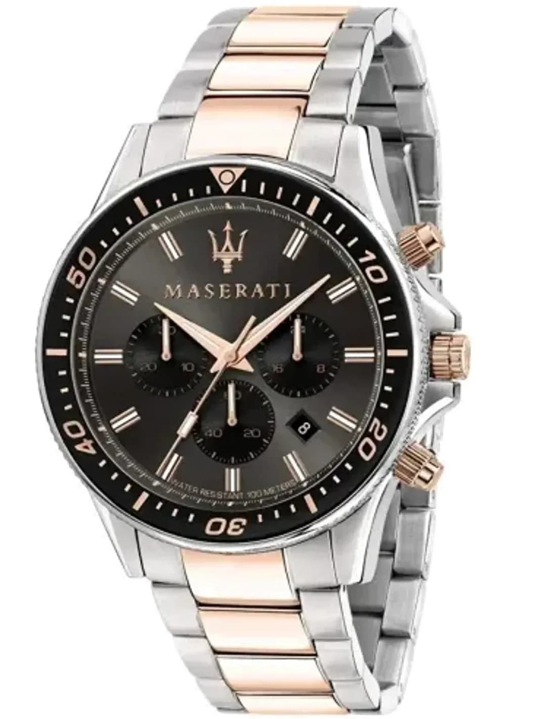Montre Homme Maserati Sfida R8873640002 Chronomètre sport détails or rose
