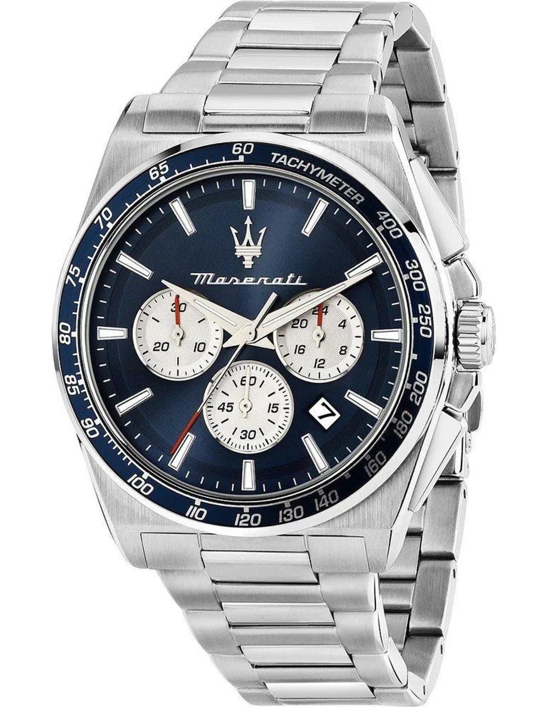 Montre Maserati R8873652005 homme cadran bleu bracelet acier
