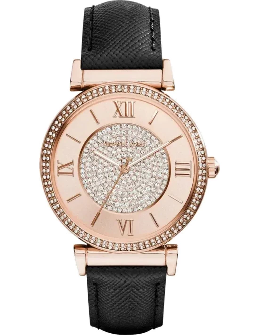 Montre femme Michael Kors Catlin MK2376 Bracelet cuir noir