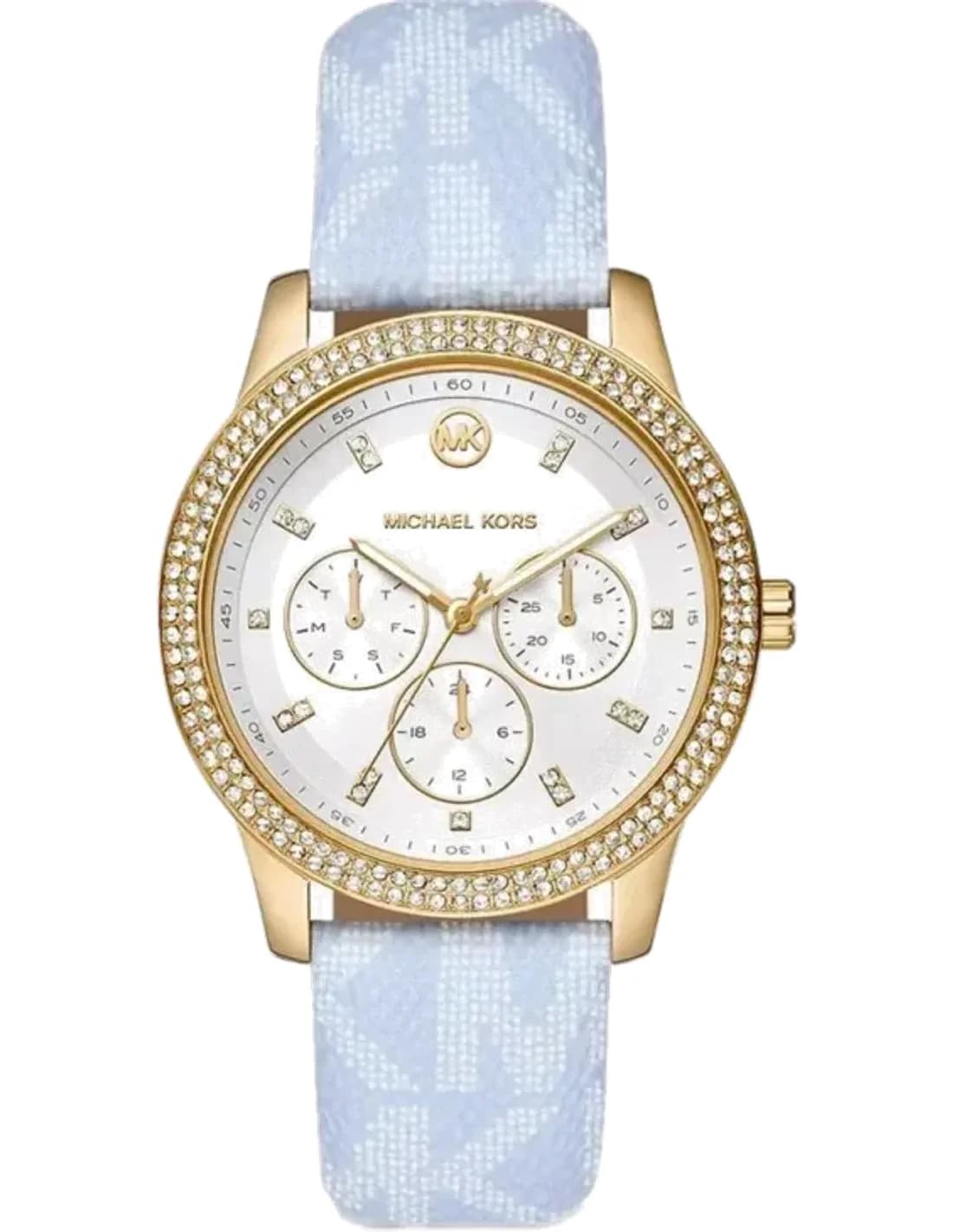 Montre Michael Kors Tibby MK2965 cadran multifonction bracelet en cuir bleu
