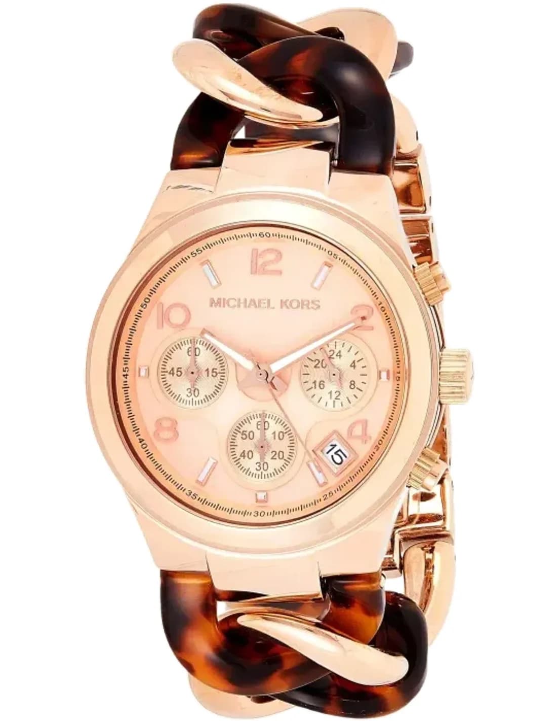 Montre Michael Kors Runway MK4269 bracelet grosse maille acétate et acier