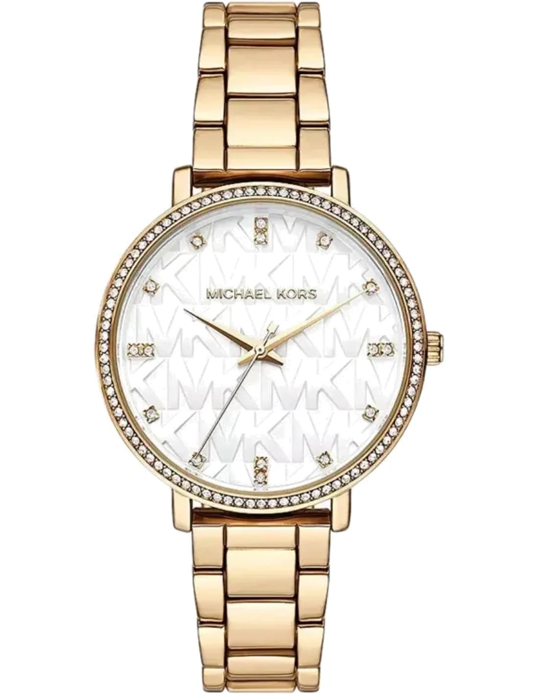 Montre femme Michael Kors Pyper MK4666 cadran blanc bracelet en acier inoxydable doré