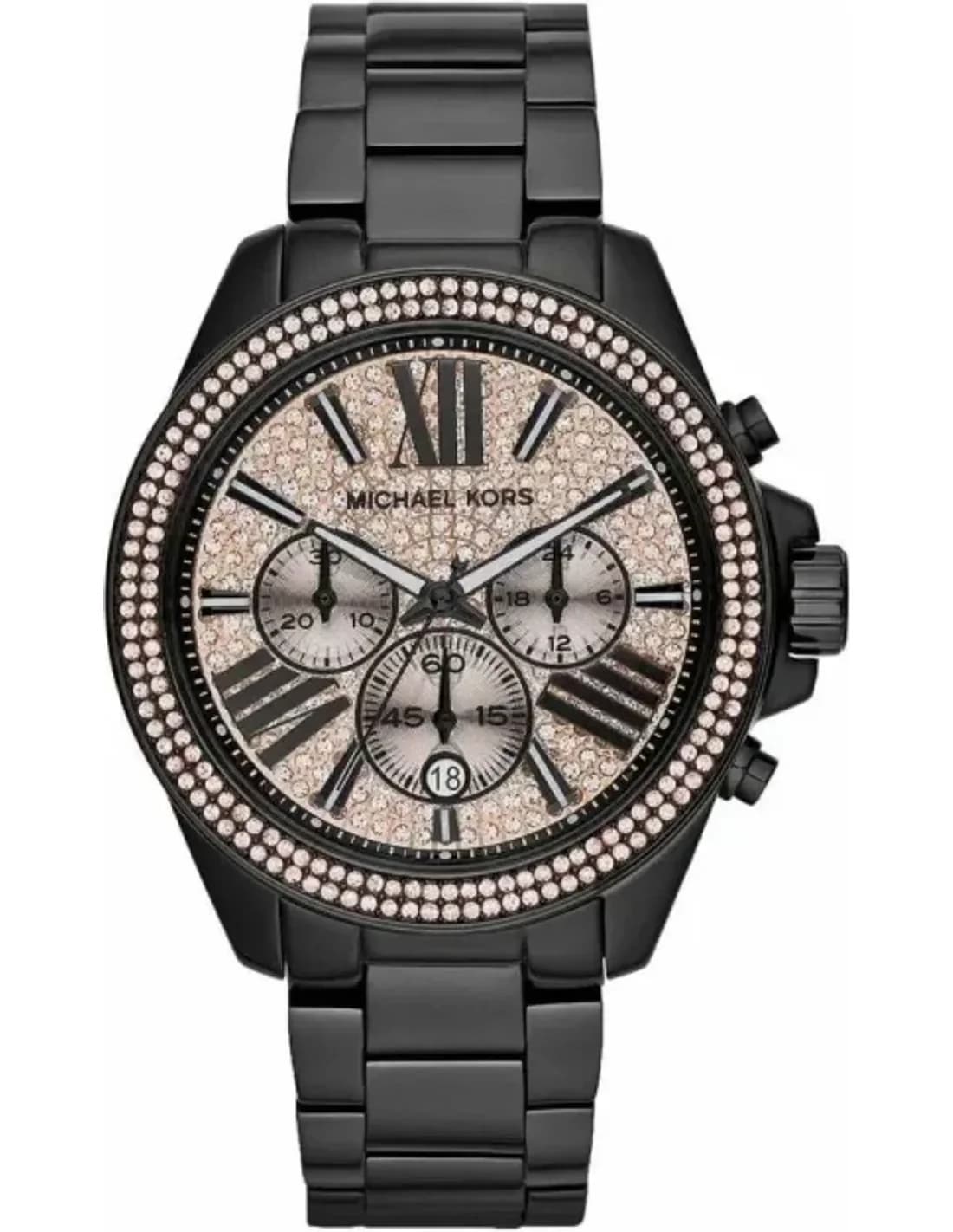 Montre Michael Kors MK5879 Cadran Rose Pailleté et Lunette Cristaux