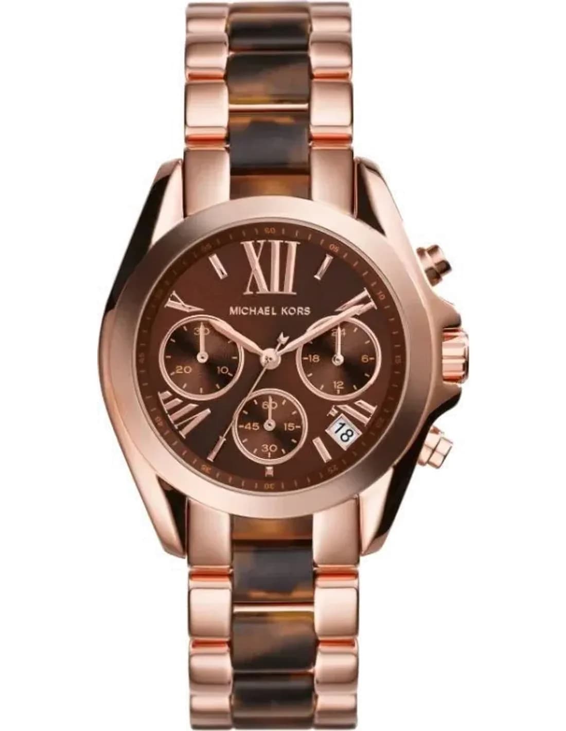 Montre Michael Kors MK5944 en Acier Doré Rose et Acétate Écailles de Tortue