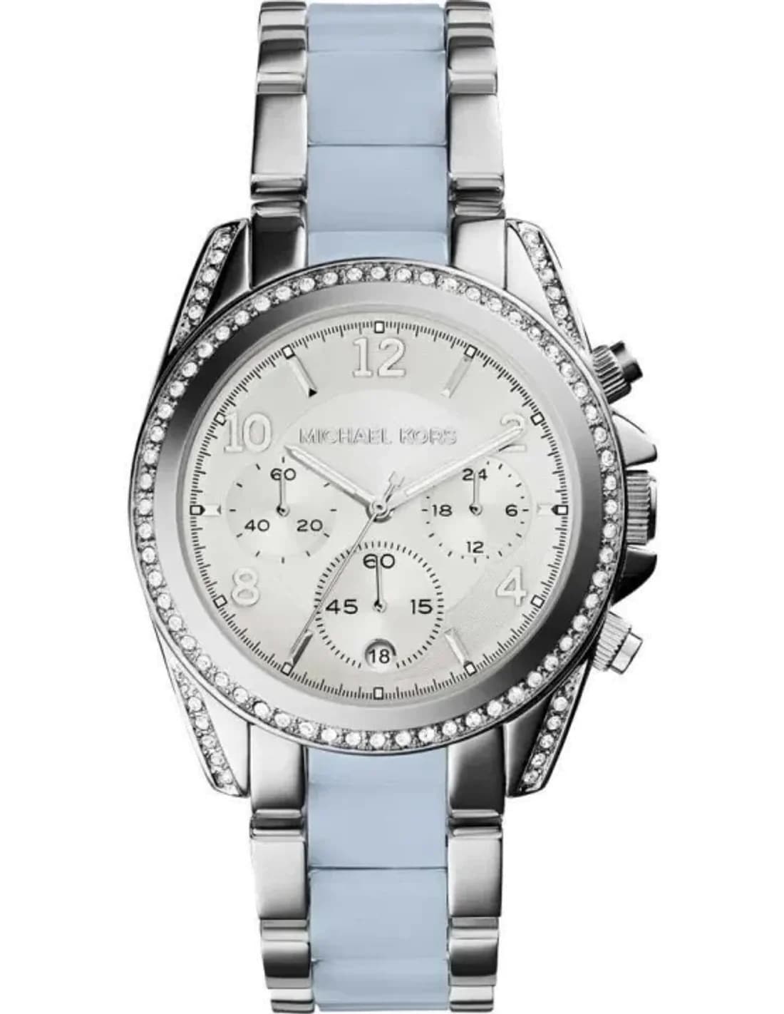 Montre Michael Kors Blair MK6137 Bracelet en acétate bleu et acier