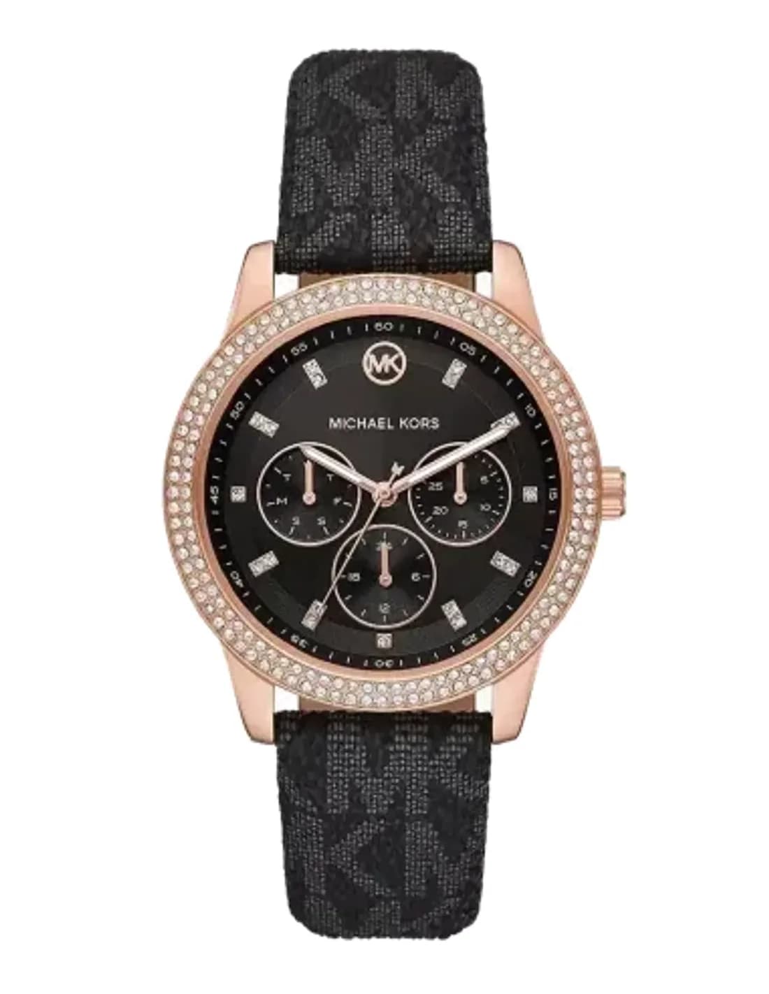 Montre Michael Kors MK6968 Tibby multifonction ornée de cristaux cadran noir