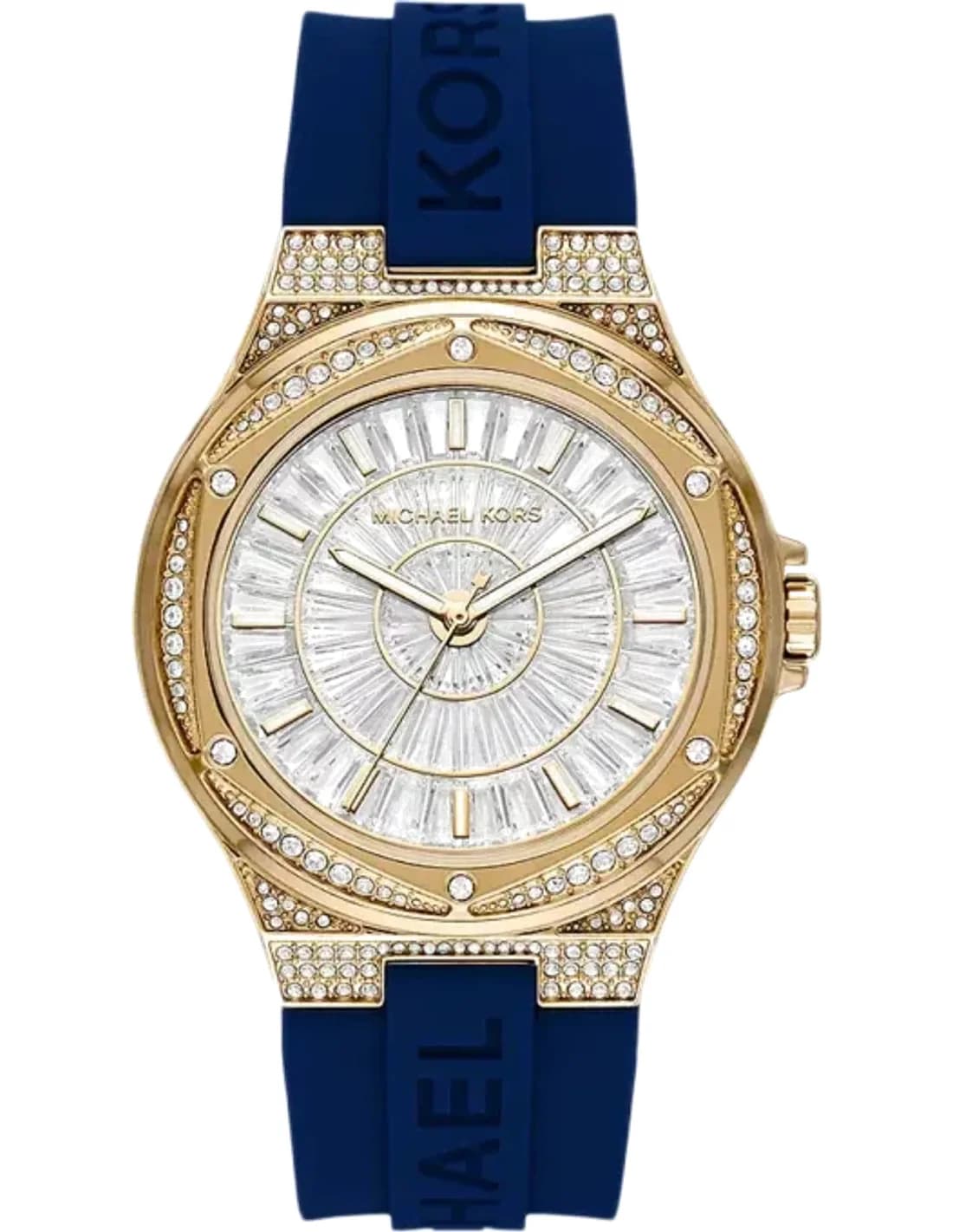 Montre Michael Kors MK7333 en Acier Doré et Bracelet Silicone Bleu