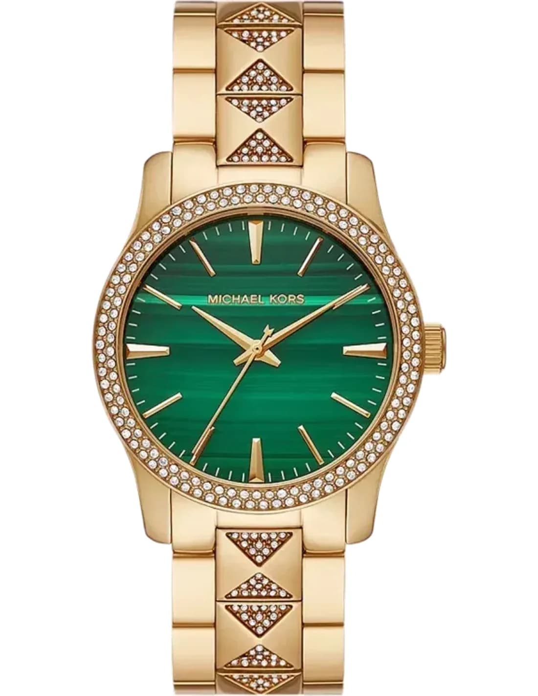 Montre Michael Kors Runway MK7390 cadran vert orné de cristaux
