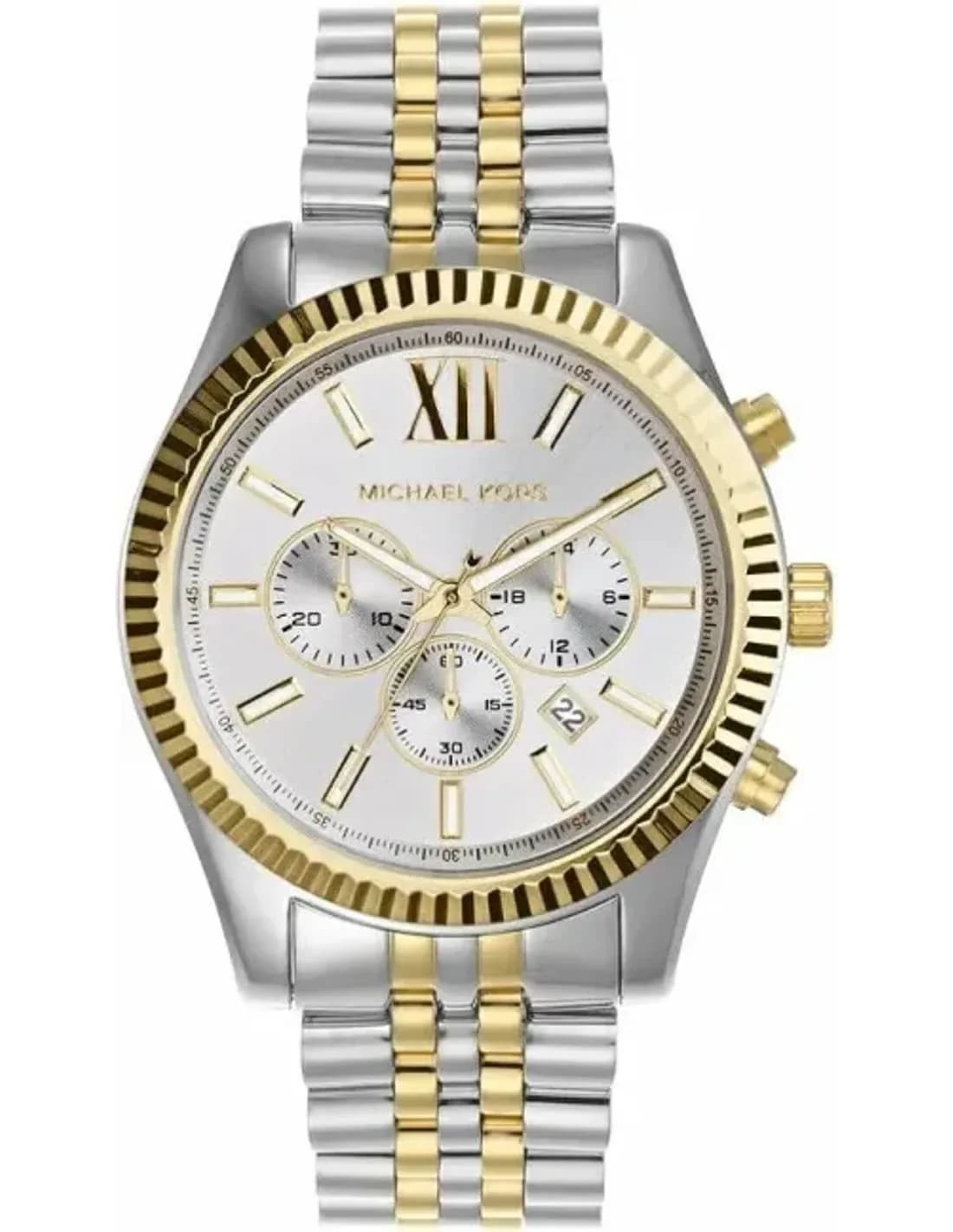 Montre Michael Kors MK8344 Lexington Bicolore Argent et Doré 45mm