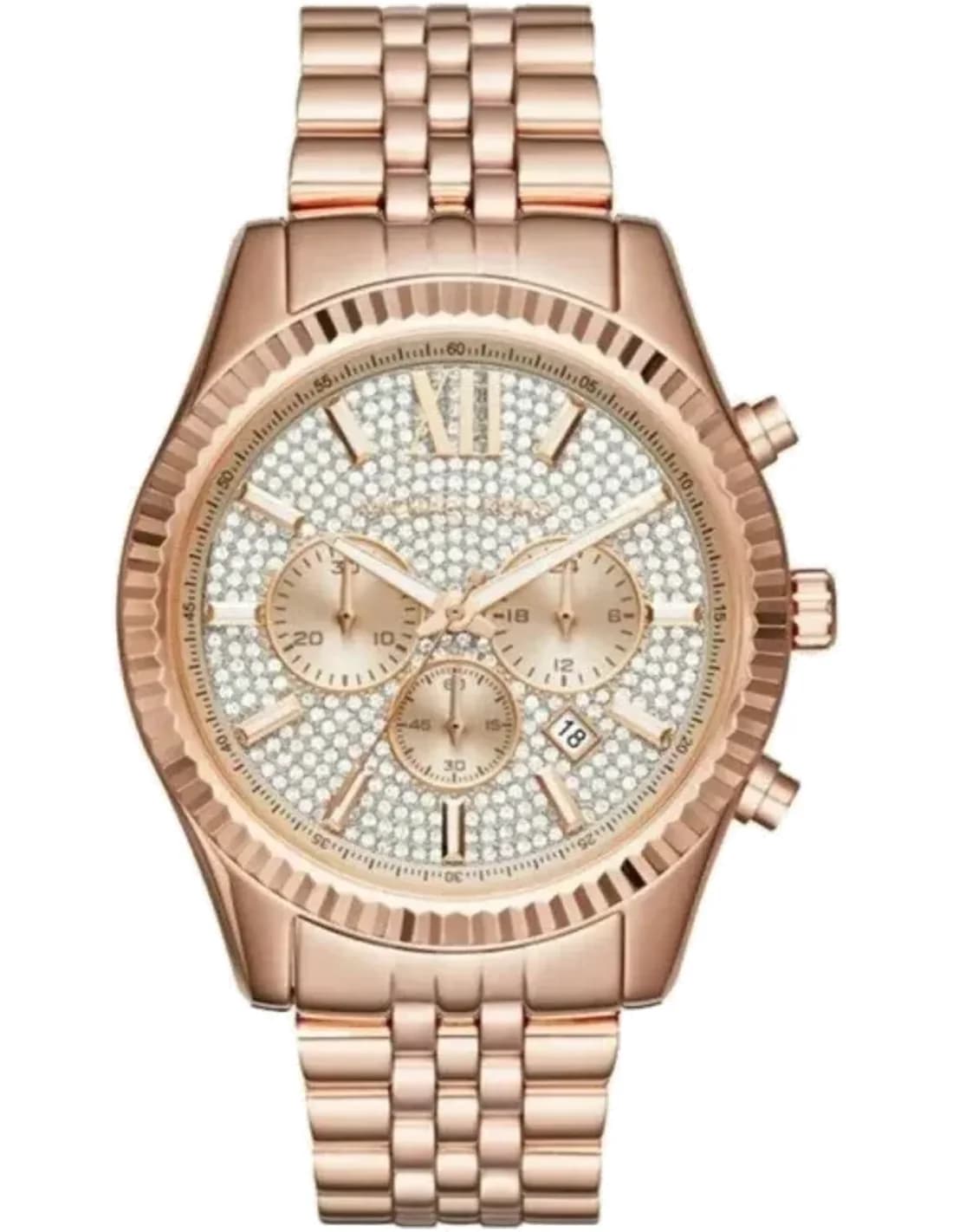 Montre Michael Kors MK8580 Lexington en Acier Doré Rose et Chronographe