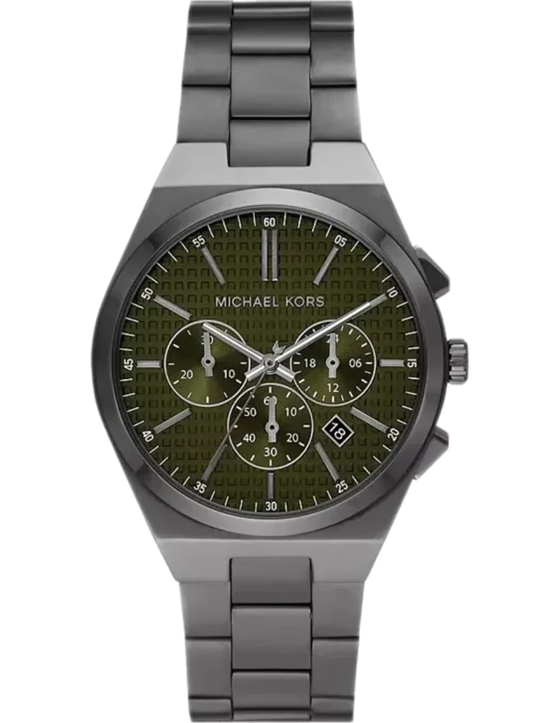 Montre Michael Kors MK9118 en Acier Anthracite et Cadran Vert