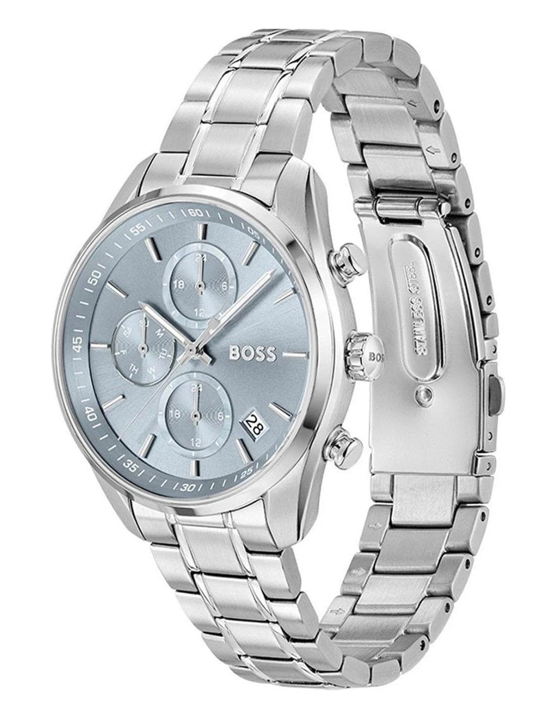 Montre Hugo Boss Grand Tour 1502767 femme argentée, acier inoxydable 38mm, quartz 3 ATM vue 2