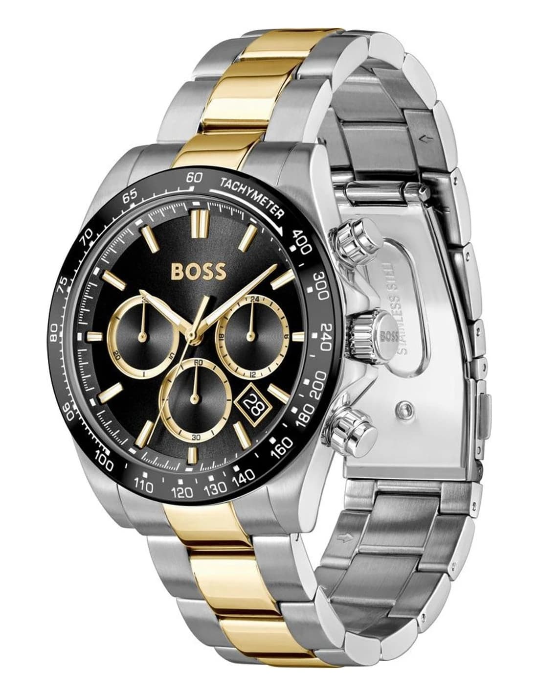 Montre Hugo Boss Hero 2.0 1514269 homme bicolore, acier inoxydable 43mm, quartz 5 ATM vue 2