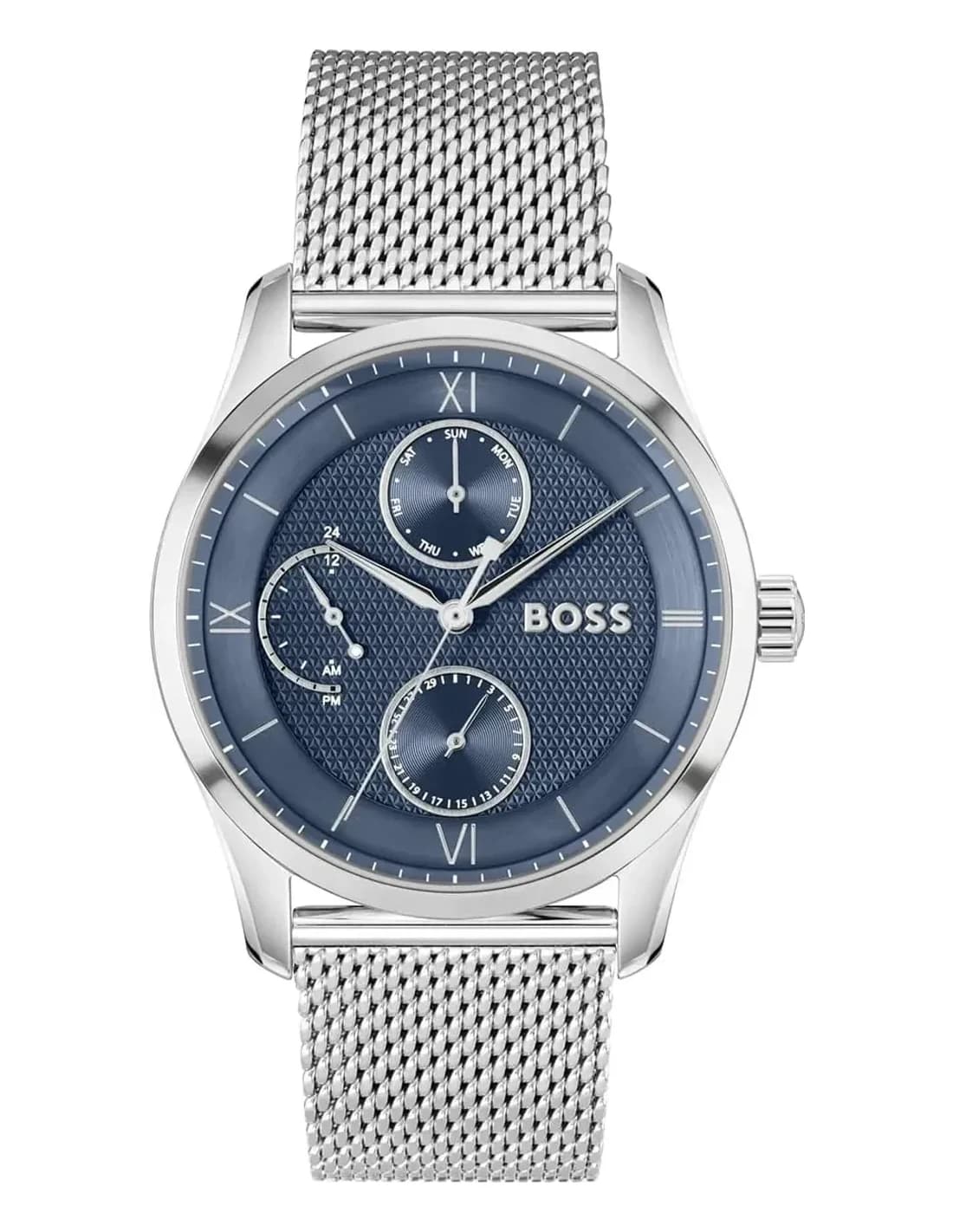 Montre Hugo Boss Principle Master 1514276 homme argentée, acier inoxydable 41mm, quartz 5 ATM