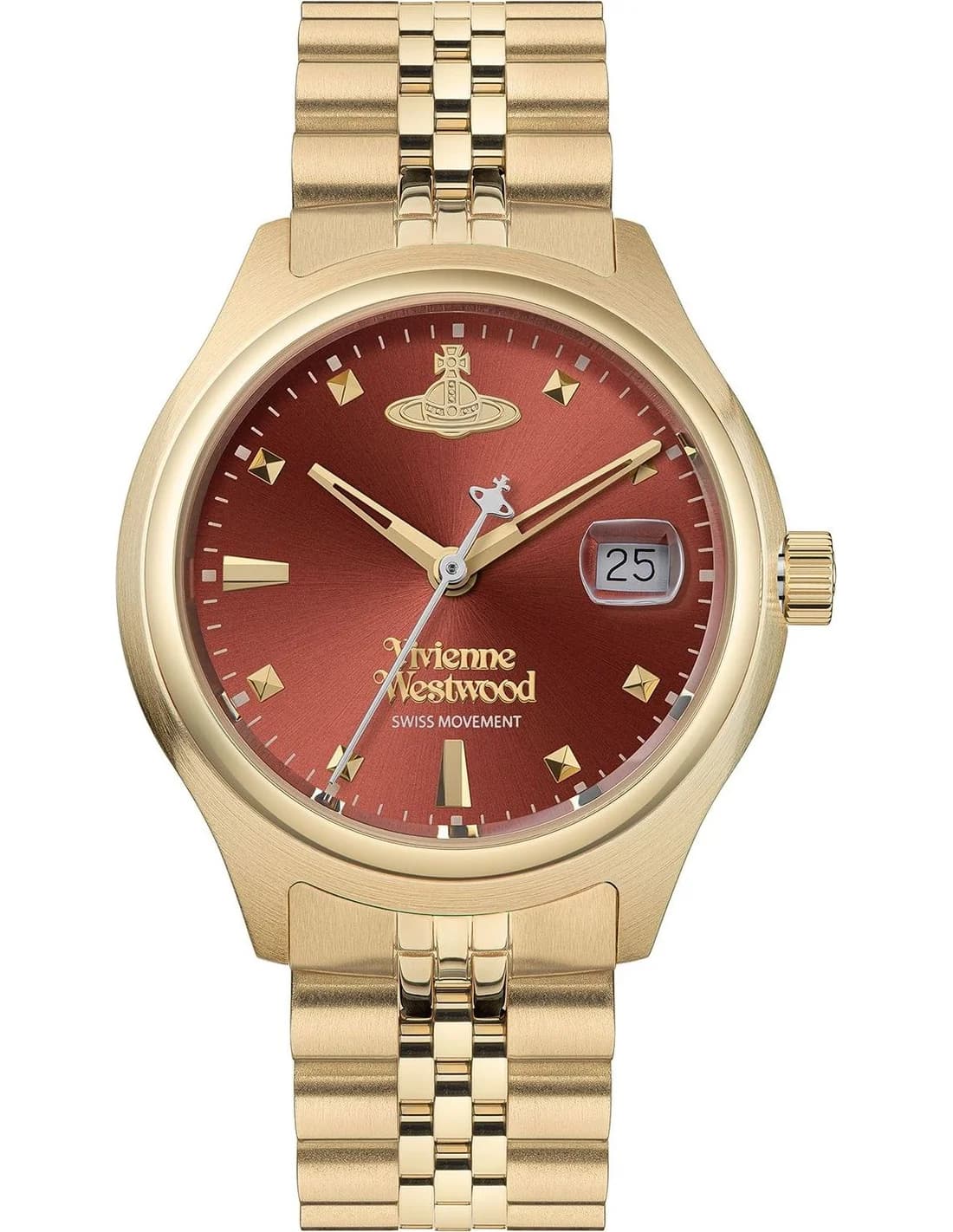 Montre Femme Vivienne Westwood Little Camberwell VV311RBGD cadran rouge bracelet acier