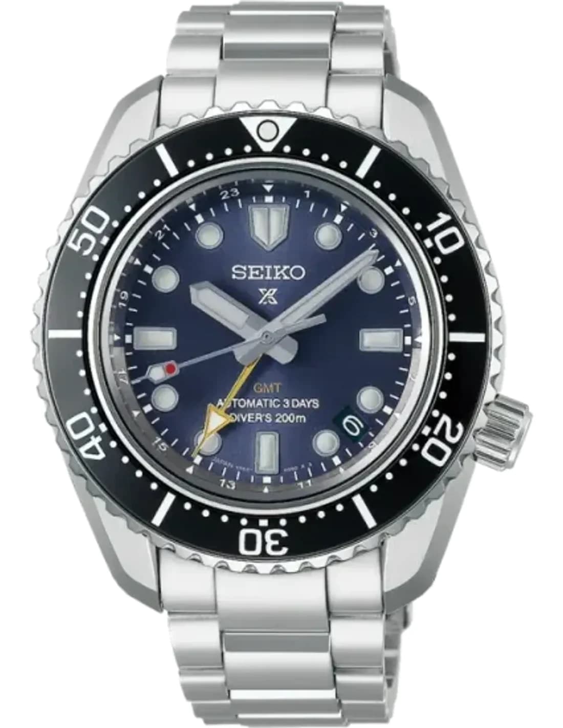 Montre Seiko SBEJ021 Prospex Diver's GMT Automatique Acier et Cadran Bleu
