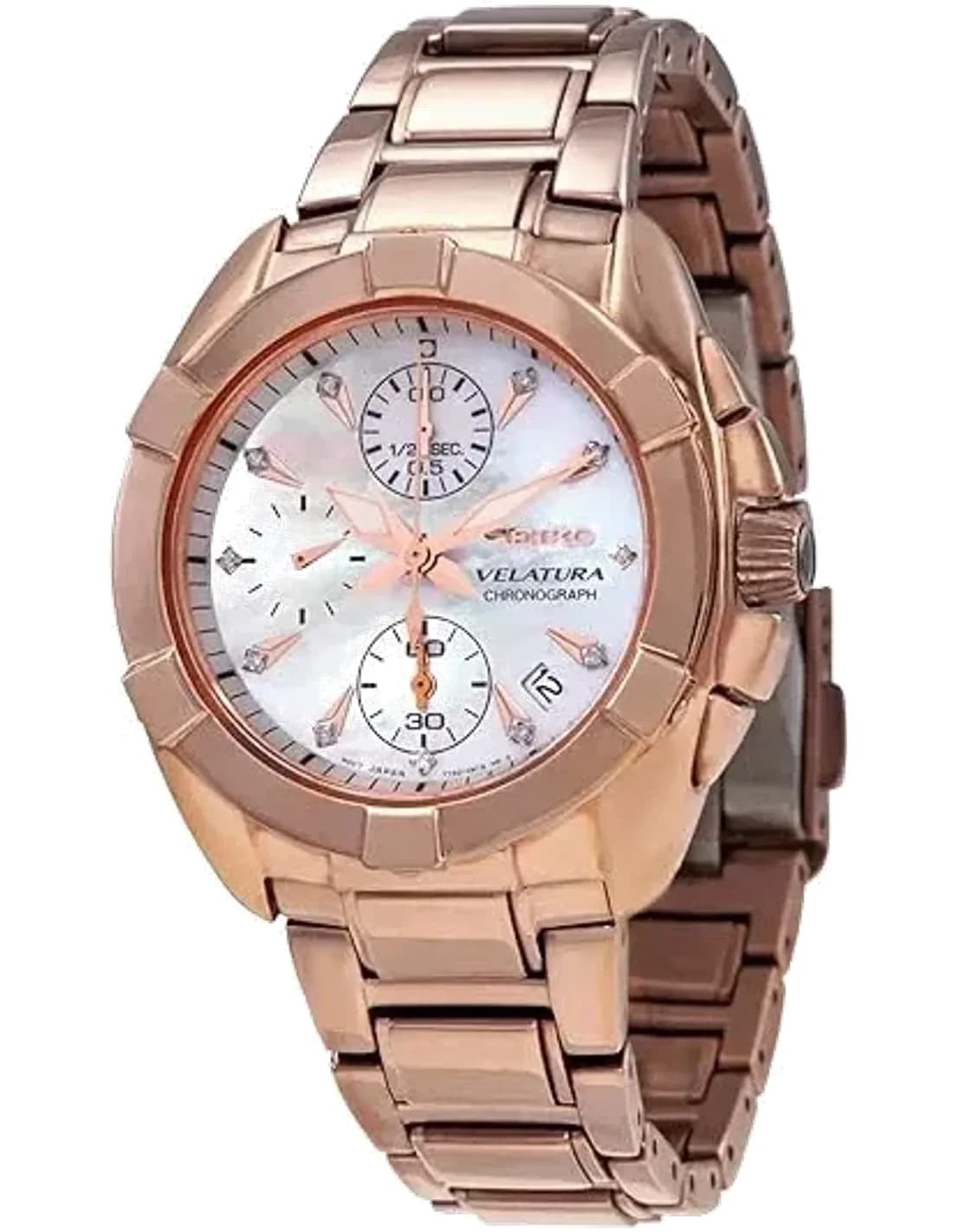 Montre Femme Seiko Velatura SNDX92P1 Bracelet en acier plaqué or rose