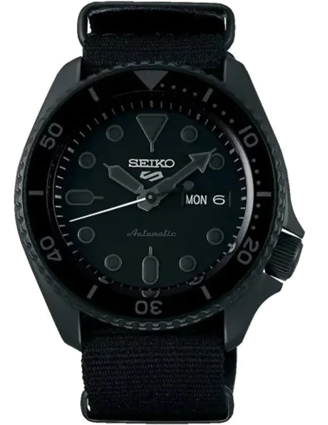 Montre Seiko SRPD79K1 Automatique Bracelet Textile Noir Mat