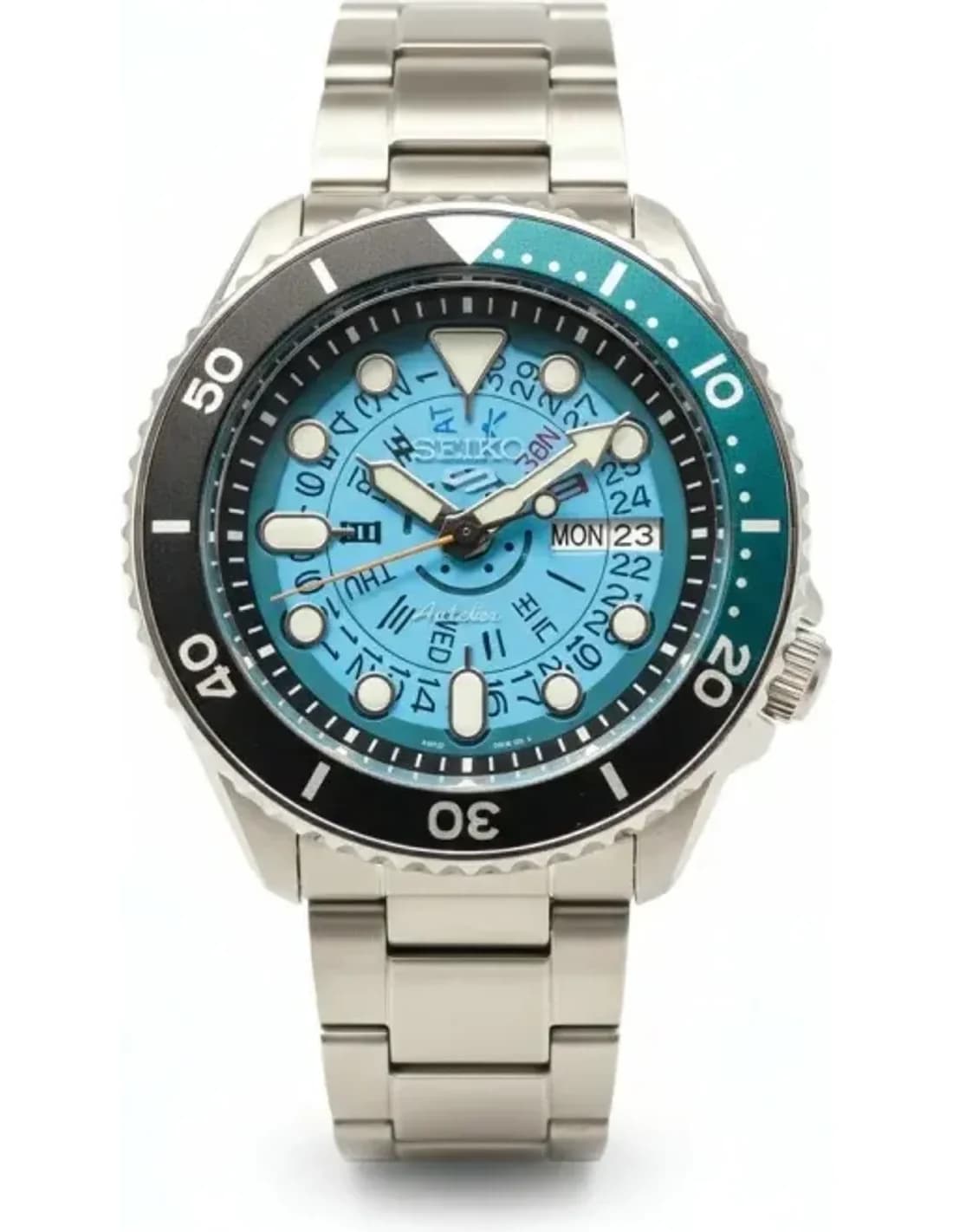 Montre Seiko SRPJ45BL Automatique Cadran Bleu Soleillé et Bracelet Acier