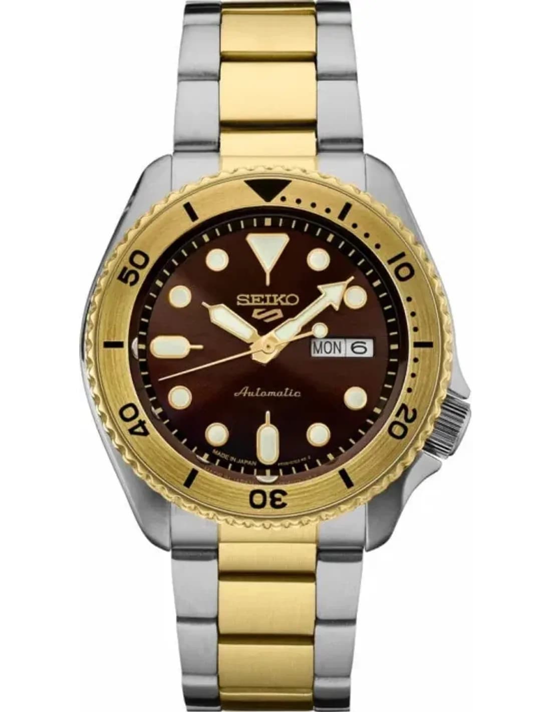 Montre Seiko SRPK24 Automatique Cadran Marron Soleillé en Acier
