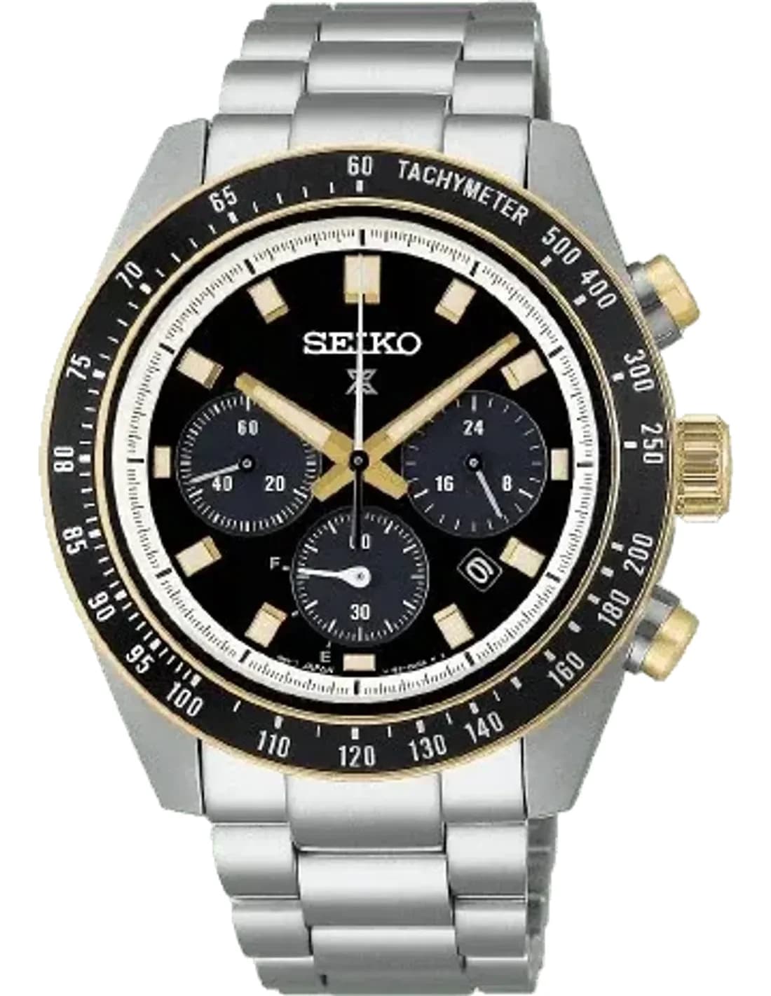 Montre Seiko SSC941P1 Prospex Speedtimer Solaire Acier Argenté Cadran Noir