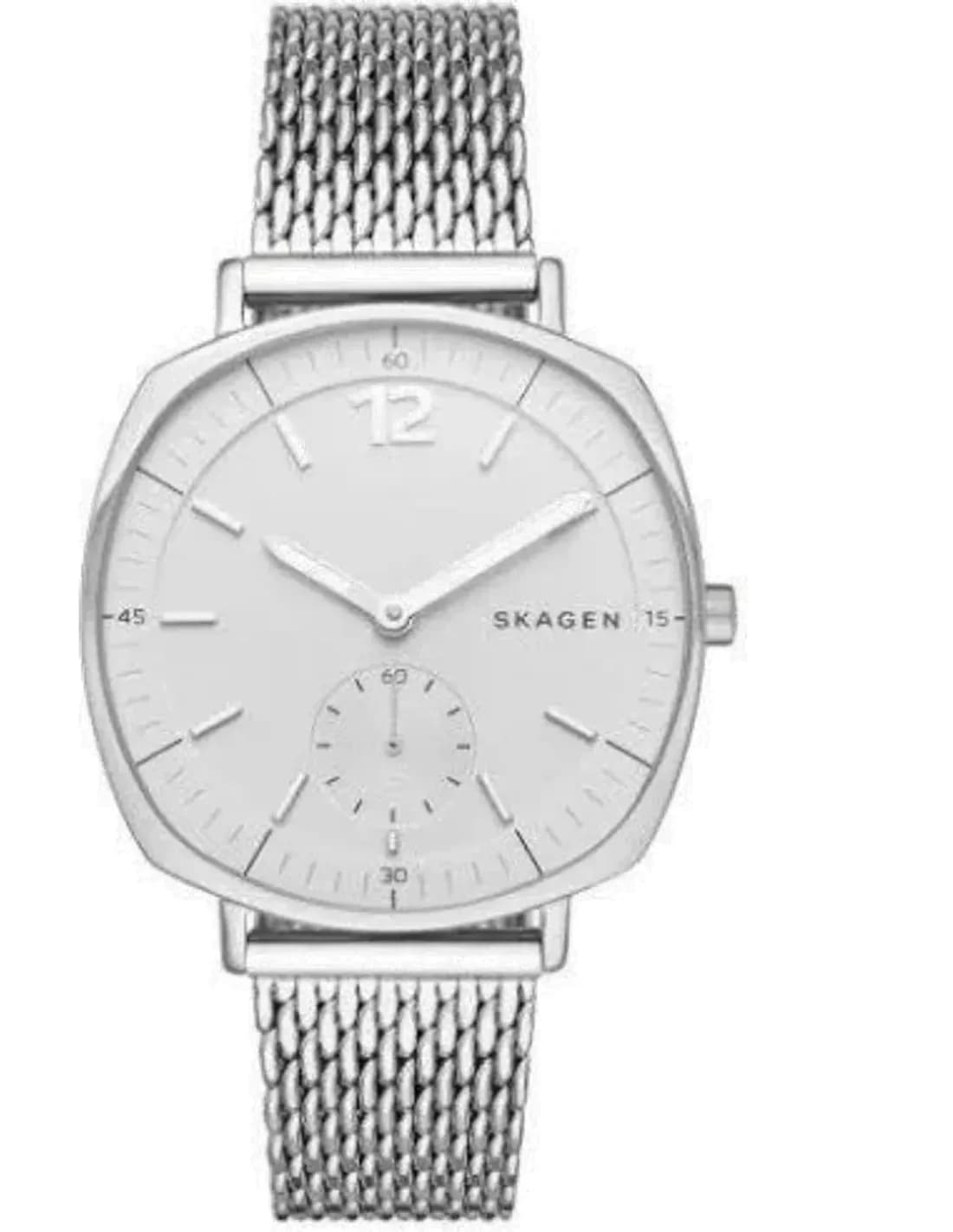Montre Skagen SKW2402 Boîtier Coussin et Maille Milanaise Argentée