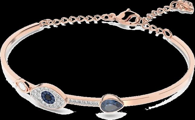 Bracelet-jonc Swarovski Symbolic en métal plaqué or rose