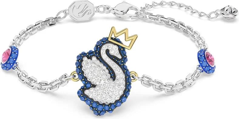 Bracelet Swarovski Pop Swan Cygne Bleu 5650187 plaqué rhodium