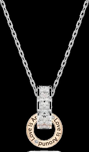 Collier Swarovski Connexus 5691179 plaqué rhodium cristaux blancs
