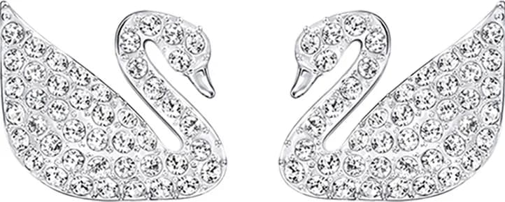 Boucles d'oreilles Swarovski Swan Lake 5177581 plaqué rhodium cristaux blancs