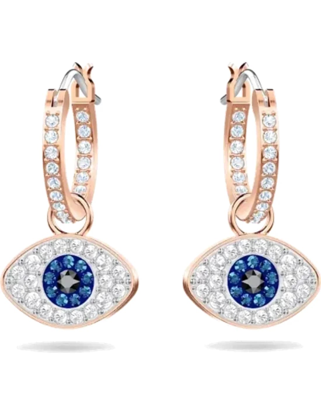 Boucles d'oreilles Swarovski 5425857 Symbolica Oeil porte bonheur en métal plaqué or rose
