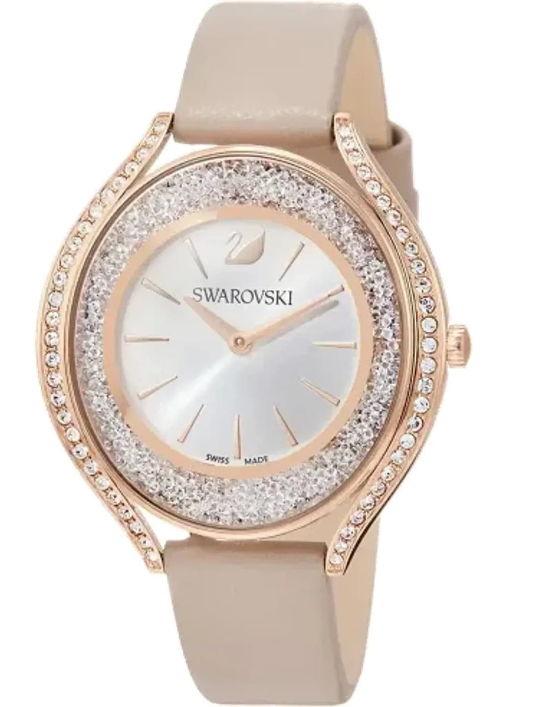 Montre Swarovski 5519450 Crystalline Aura Bracelet Cuir Beige