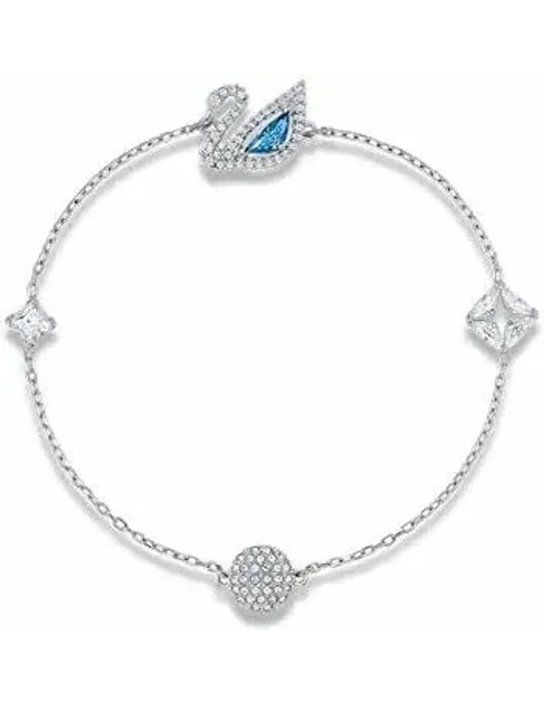 Bracelet Swarovski Dazzling Swan 5521473 plaqué rhodium incrusté de cristaux