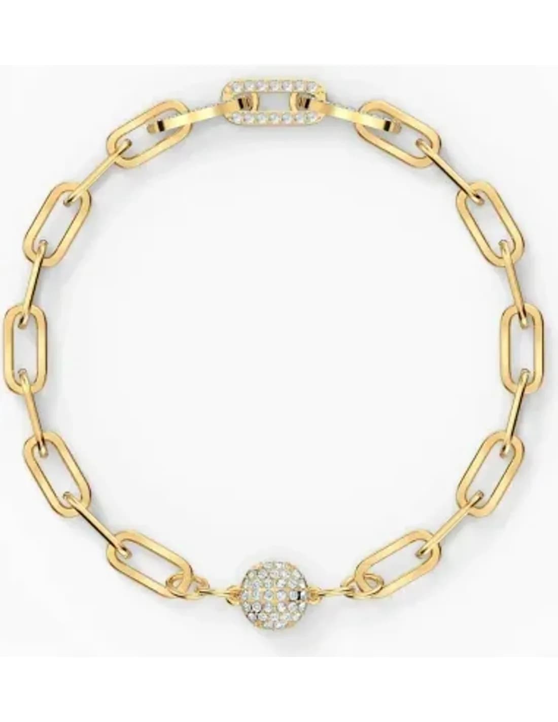Bracelet Swarovski The Elements 5572639 plaqué or cristaux blancs