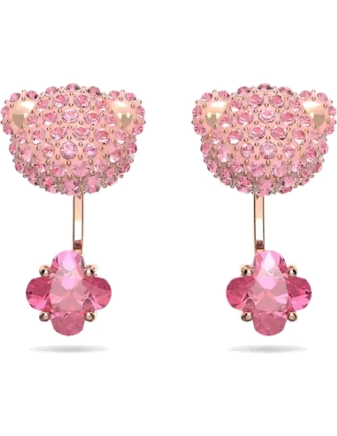 Boucles d'oreilles Swarovski 5642982 Teddy - Ours en cristal rose pour femme