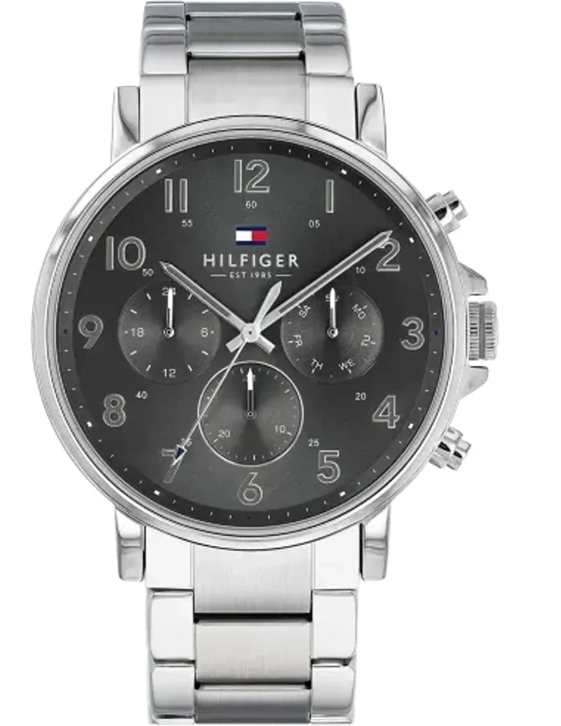 Montre Homme Tommy Hilfiger 1710382 Daniel Cadran Noir et Bracelet Cuir