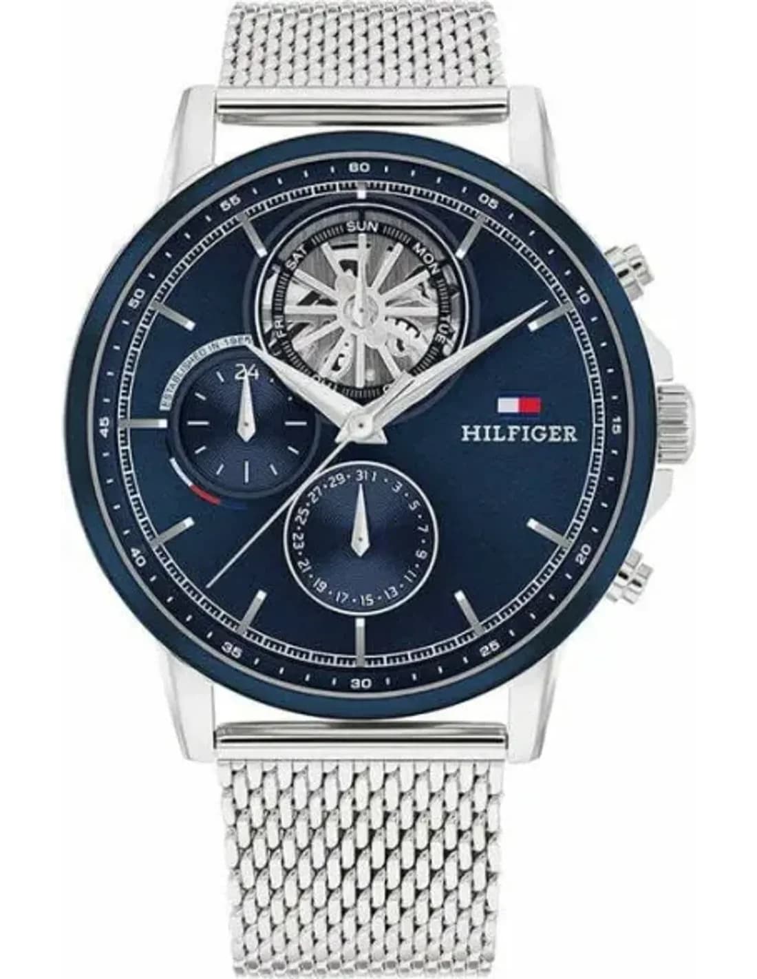 Montre Tommy Hilfiger 1710609 Stewart Cadran Bleu et Maille Milanaise