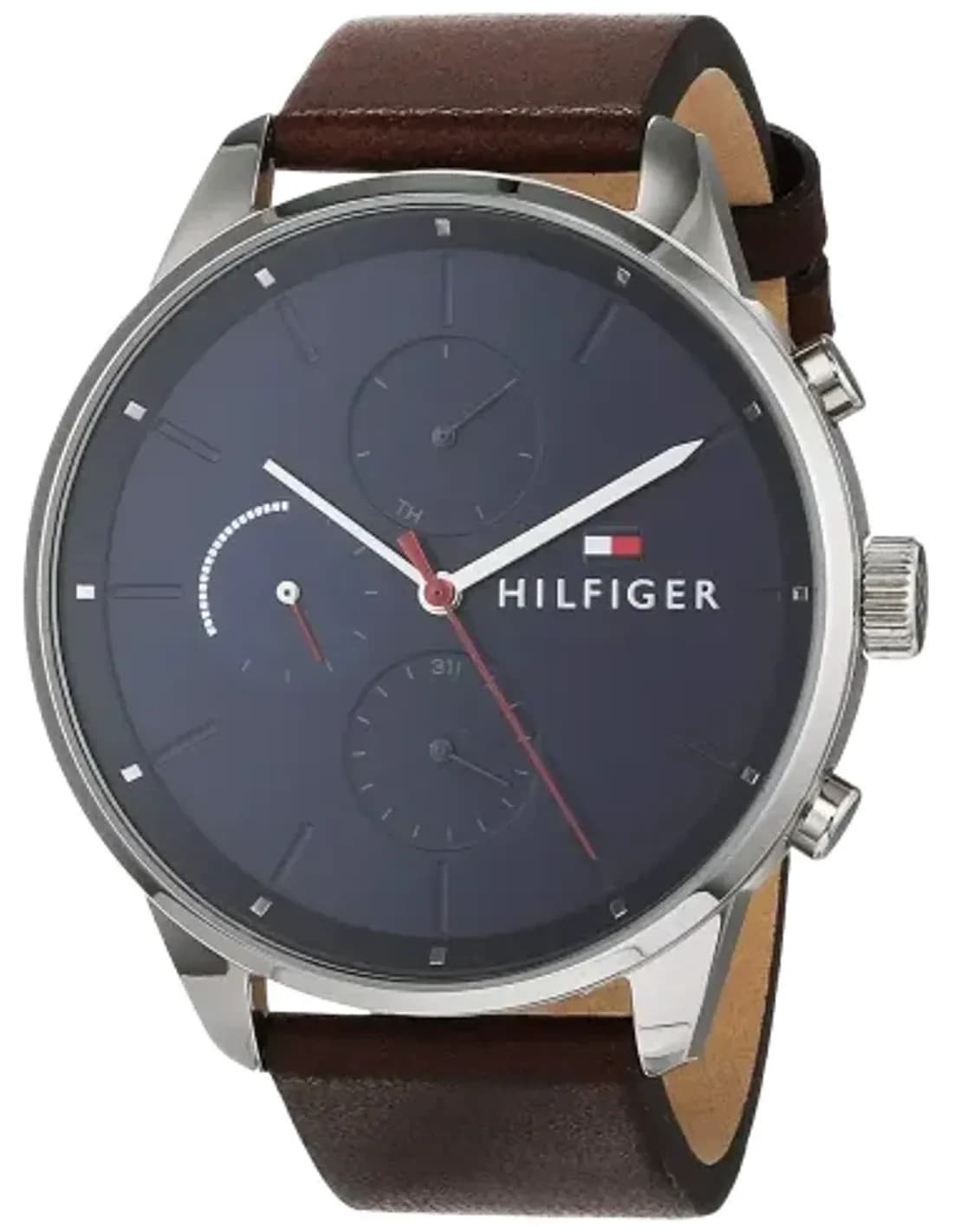 Montre Homme Tommy Hilfiger 1791487 Chase en Acier et Cuir Noir