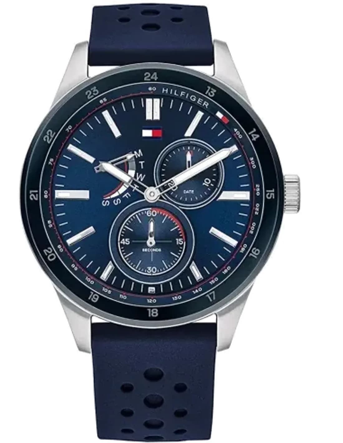 Montre Tommy Hilfiger 1791635 Austin Cadran Bleu et Bracelet Cuir Brun