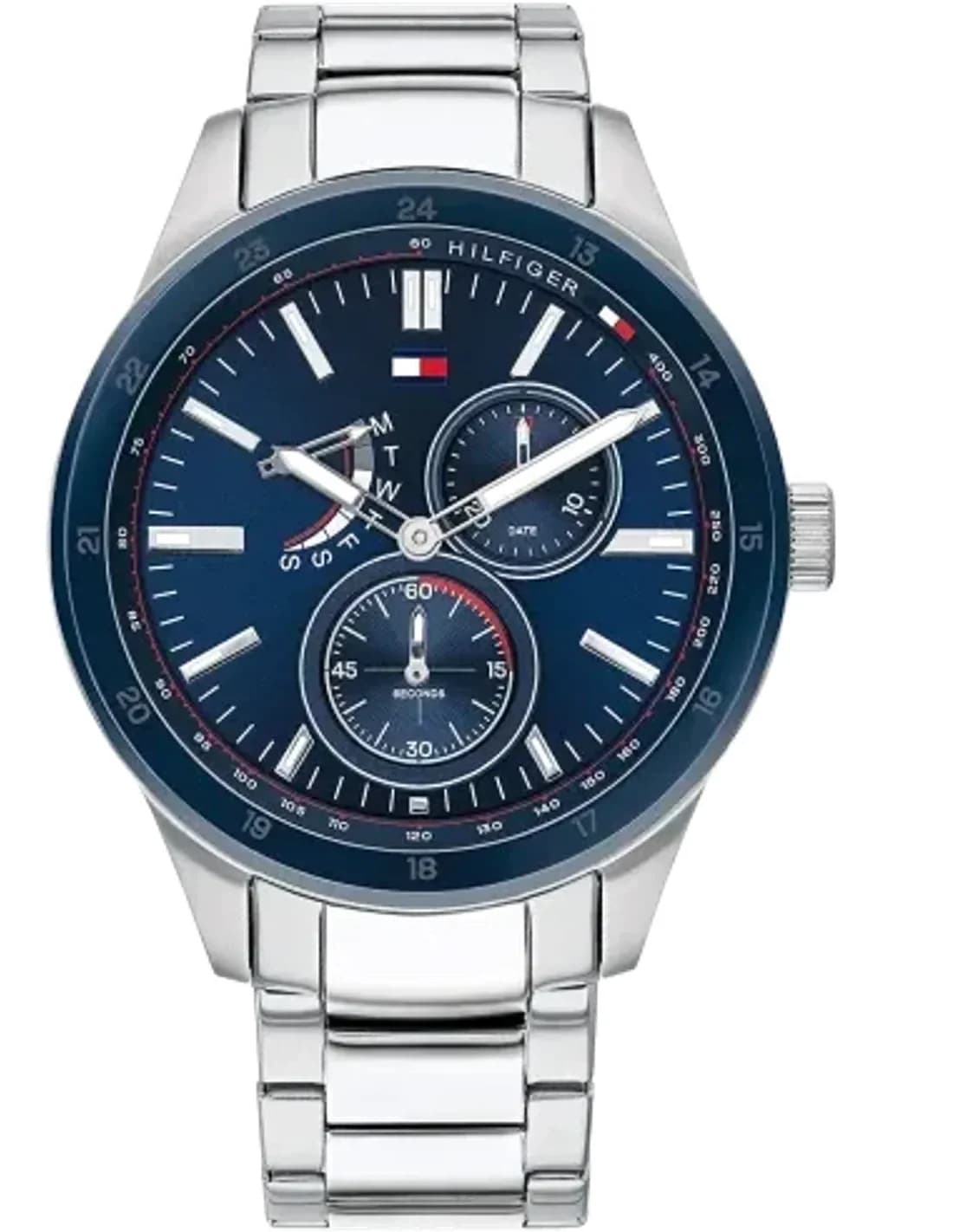 Montre Homme Tommy Hilfiger 1791640 Austin Cadran Bleu et Bracelet Cuir Brun