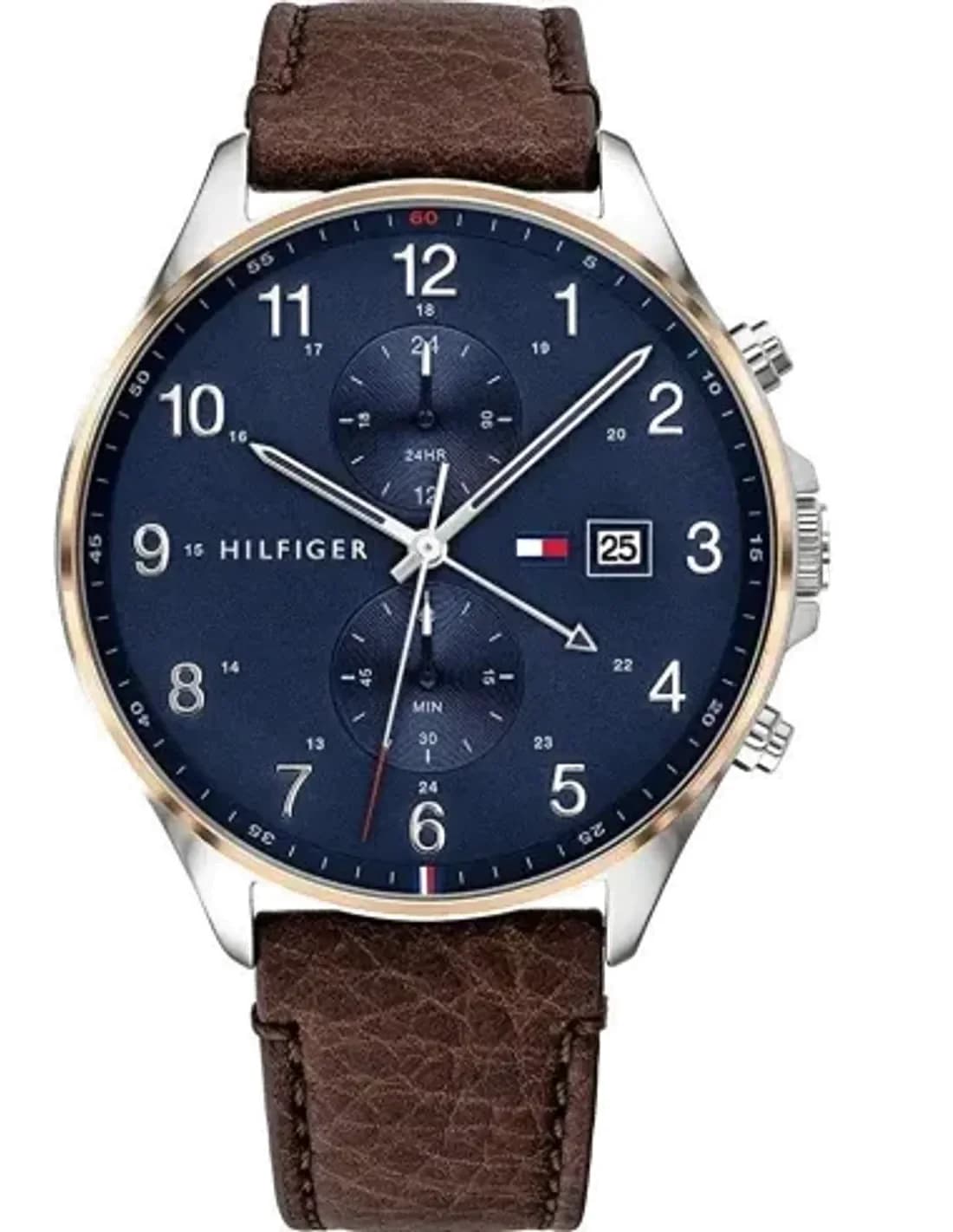 Montre Tommy Hilfiger 1791712 Boîtier Doré et Bracelet Cuir Marron