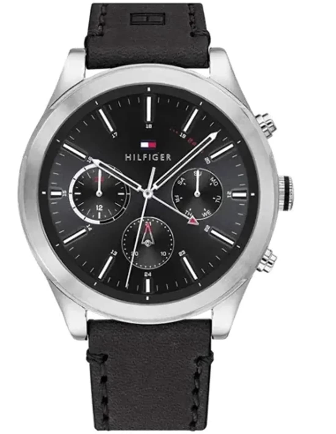 Montre Tommy Hilfiger 1791740 Ashton avec Bracelet en Cuir Marron et Cadran Bleu