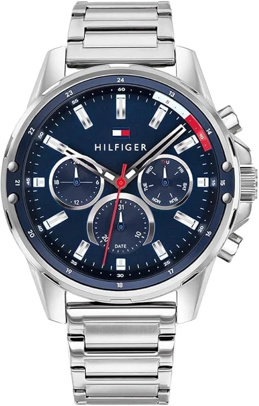 Montre Tommy Hilfiger 1791788 Mason Chronographe en Acier et Cadran Bleu