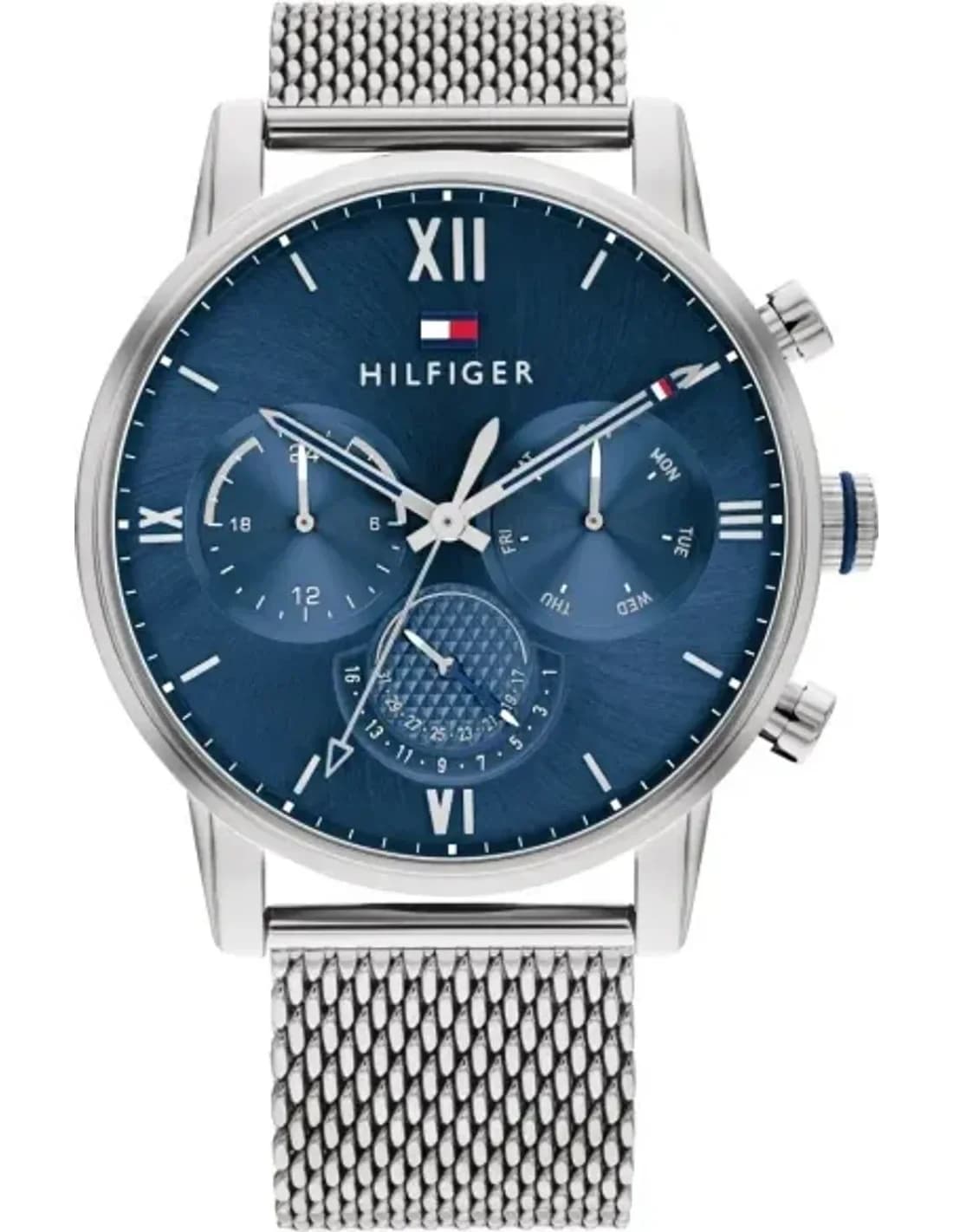 Montre Tommy Hilfiger 1791881 Sullivan Acier Maille Milanaise et Cadran Bleu