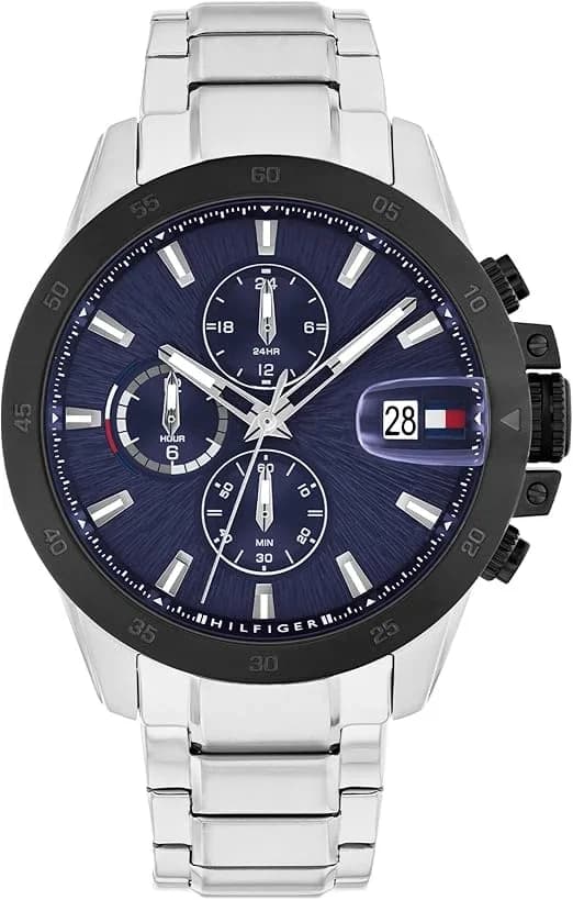 Montre Homme Tommy Hilfiger Jameson 1792198 cadran bleu bracelet acier