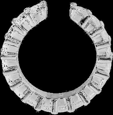 Boucle d'oreille individuelle APM Monaco en argent 925 cœur pavé de cristaux